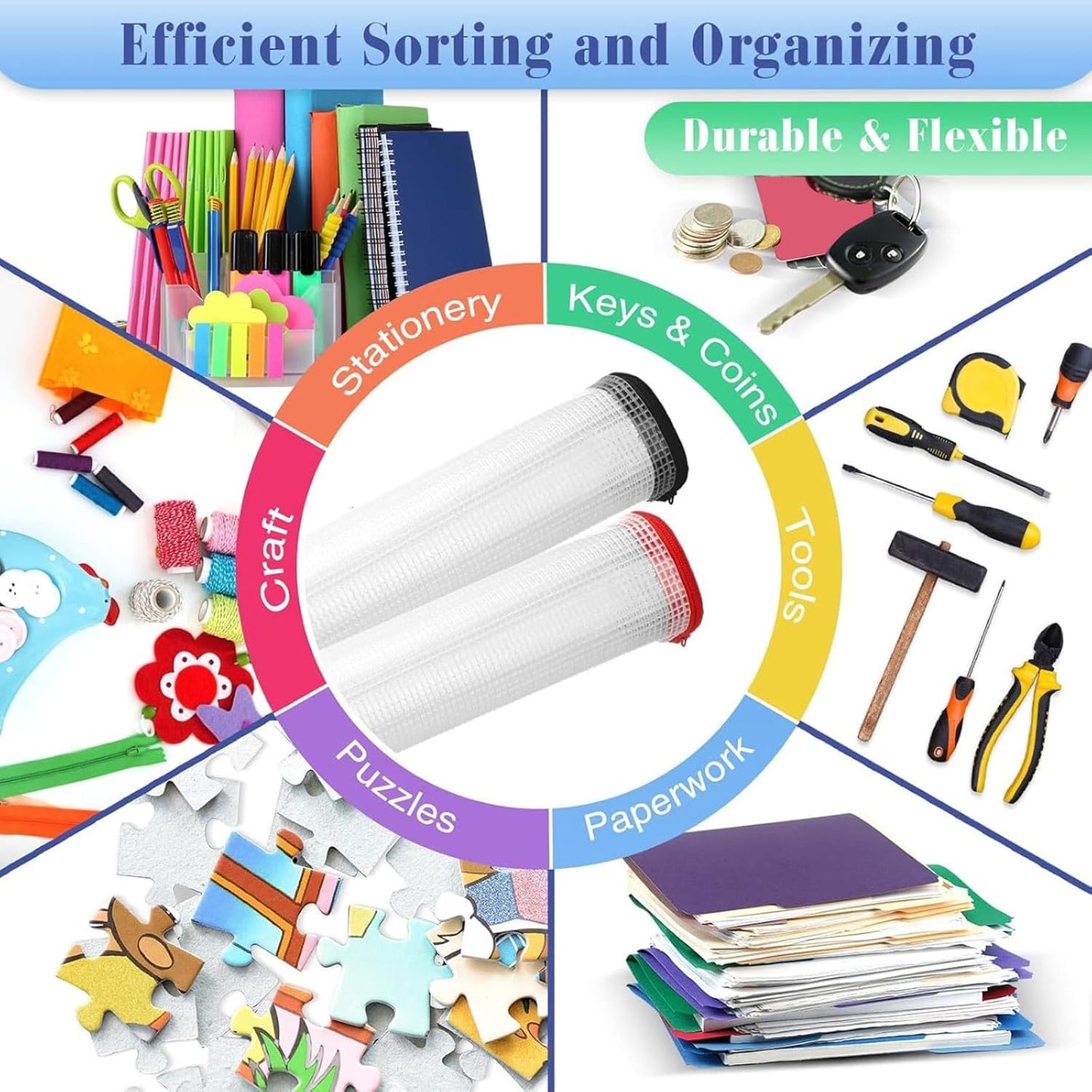 Jetec 32 Pcs Mesh Zipper Bags Toy Storage Bikini Organizer Bag Bolsas Para Guardar Trajes De Baño Waterproof Zipper Reusable Pouch Puzzle Multipurpose for Storage Office(Sweet Color,5.1 x 4.1 Inch)