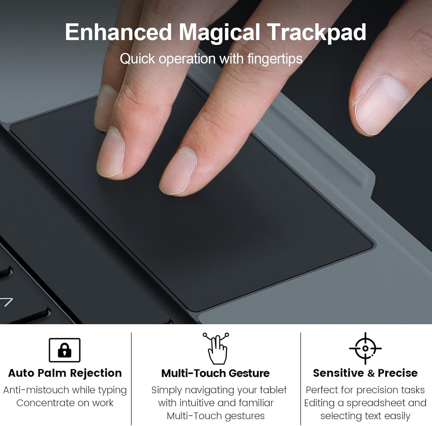 Nillkin for Samsung Galaxy Tab S9 11” Case with Detachable Keyboard, Multi-Touch Trackpad, 7-Color Backlit, S Pen Holder, Rugged Keyboard Case with Camera Cover for Samsung Tablet S9