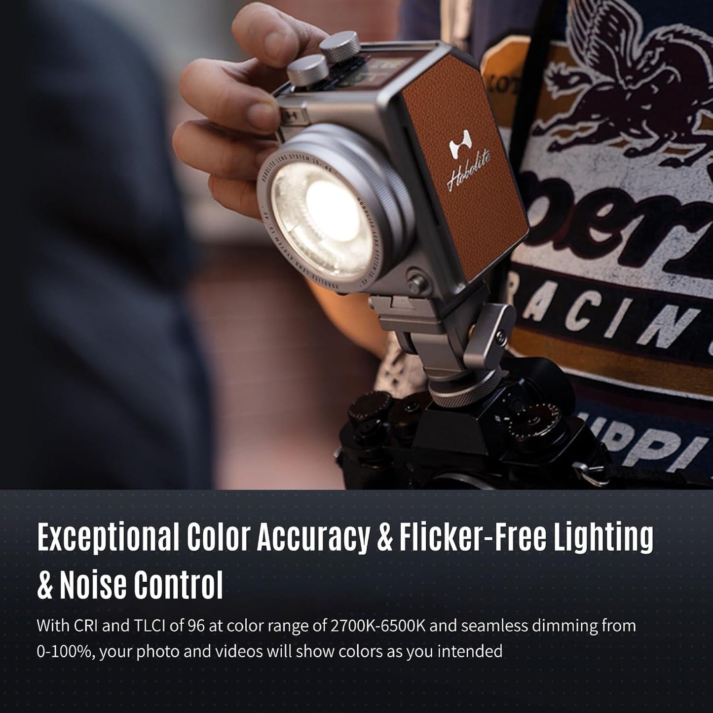 Harlowe Portable Mini LED Photography Lighting Standard Kit, 20W Travel Studio Light for Photoshooting and Video Recording, Bi-Color 2700K-6500K CRI/TLCI 96+ on Camera Light