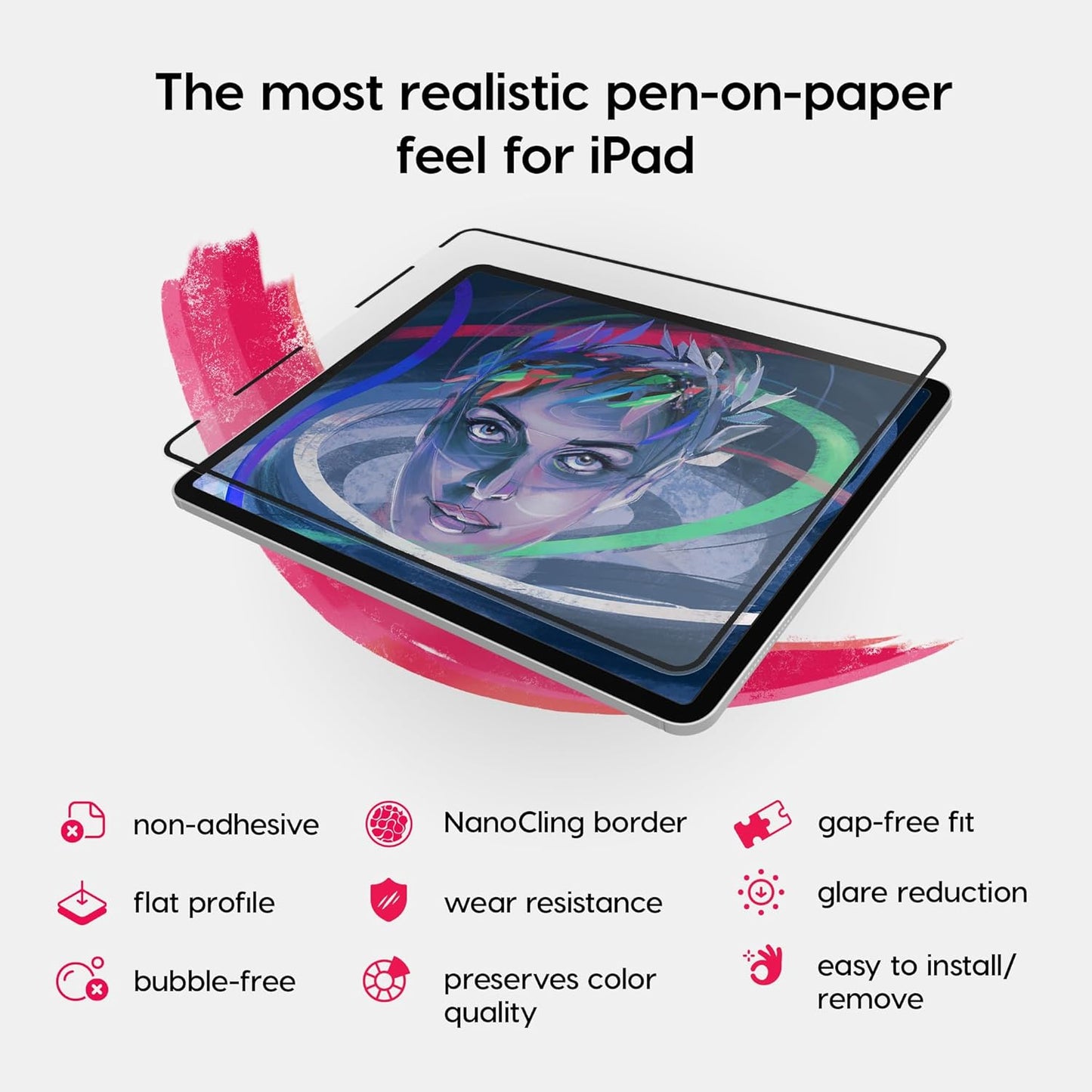 Astropad Rock Paper Pencil v3.0 – Paper Screen Protector for iPad Pro 12.9 inch (Gen 3-6) + Apple Pencil Tips Replacement 2 Pack – Compatible with Apple Pencil 1st/2nd Gens and Pencil Pro
