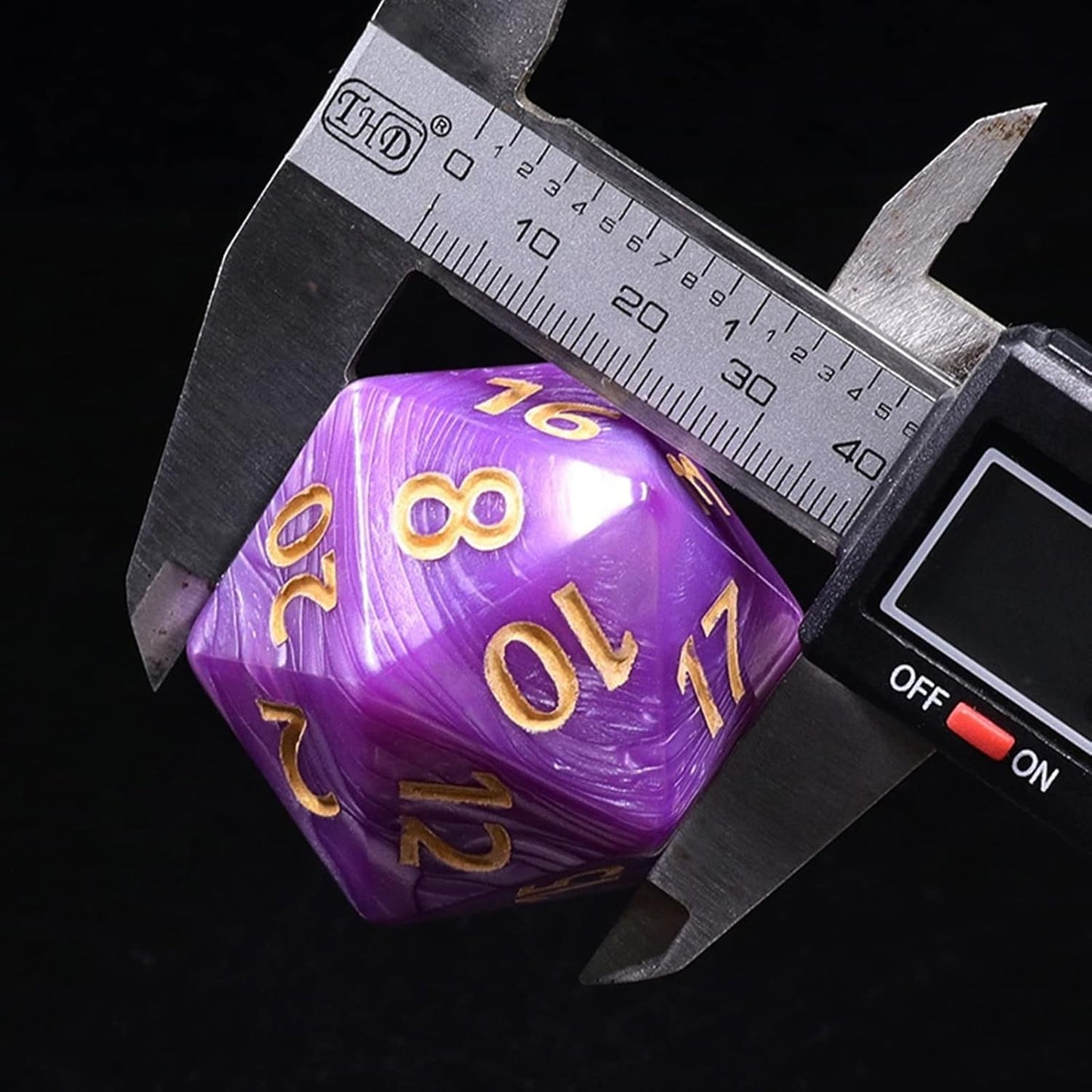 20 Sided DND Dice,D20 Giant Polyhedral Dice,55mm Titan Large Pearl Color D20 Dice,20 Sided Cube D&D Dice Set for Dungeons and Dragons, RPG, MTG Table Games(Purple-Pearl Series)