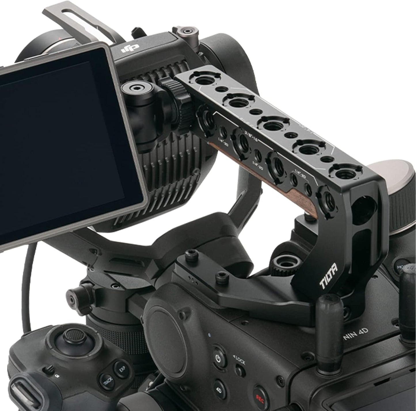 Tilta Top Handle Compatible with DJI Ronin 4D | Additional Grip & Accessory Mounts | 4D Monitor Compatible | Hydra Alien Ready | Lightweight & Durable ES-T09-TH