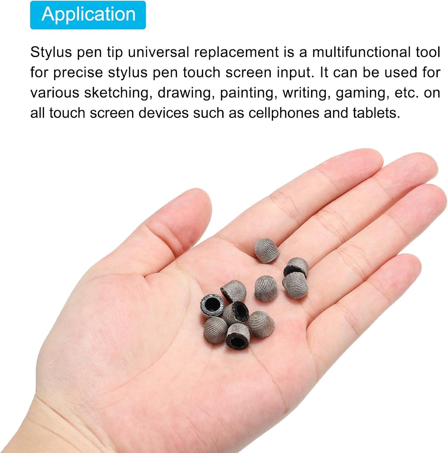 MECCANIXITY 12pcs 7.5mm Stylus Pen Fine Tips Conductive Fiber Capacitive Touch Screen Pens Tip Universal Replacement