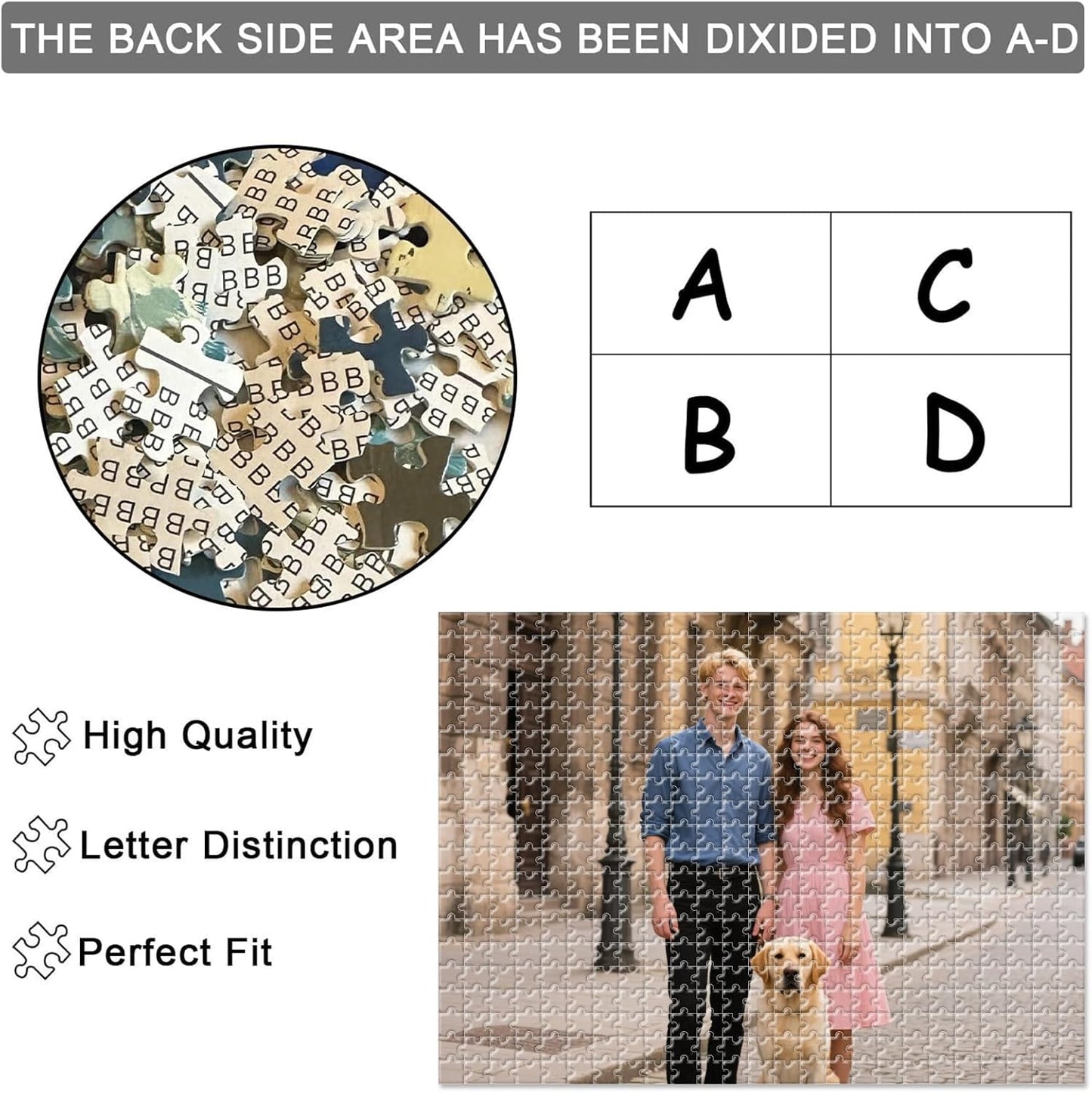Custom Photo Puzzle – Personalized 500‑Piece Jigsaw Puzzle from Your Photos – Unique Custom Gift for Adults, Families, Weddings, Couples, Anniversaries, and Cartoons(500-horizontal)