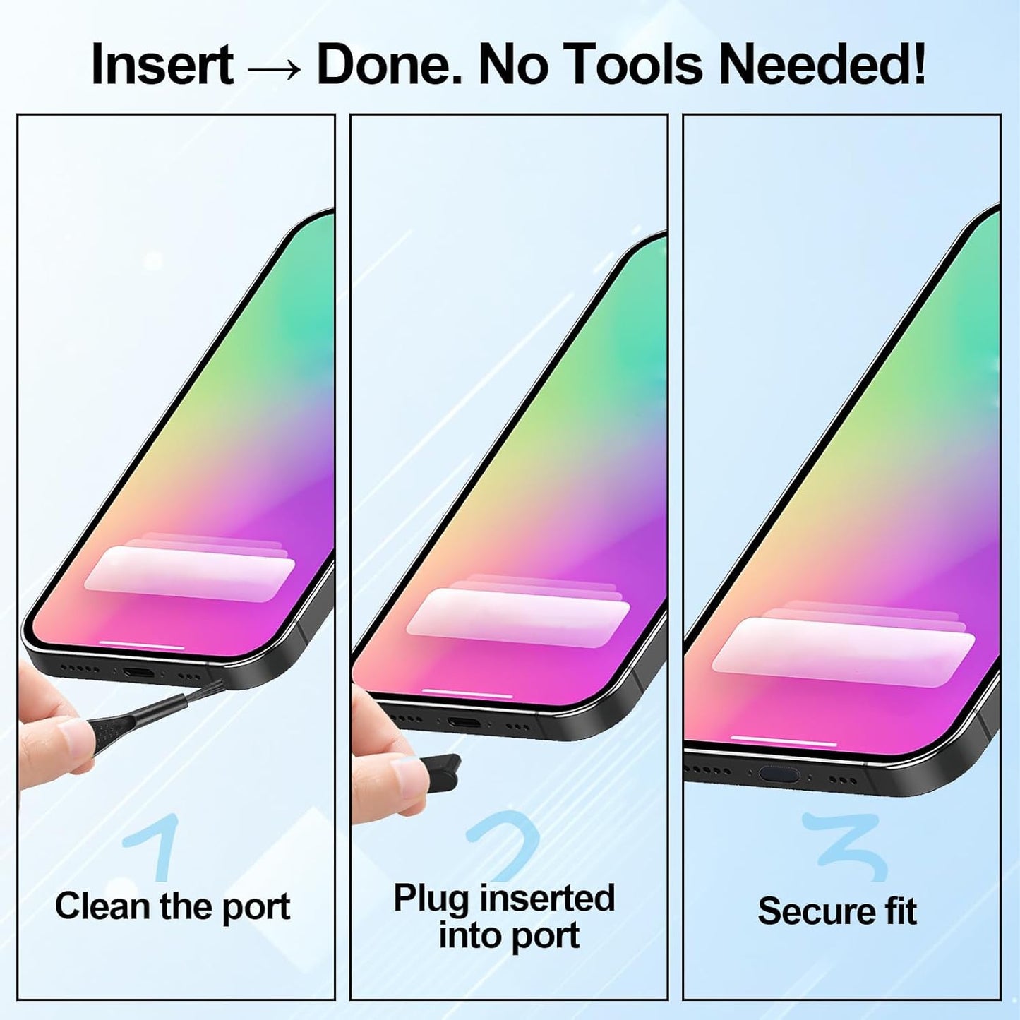 USB C Dust Plugs [36-Pack] -Anti Dust Plug Cover Charging Silicone Port Covers with Cleaning Brush Universal Type-C Protector for All USB C Devices