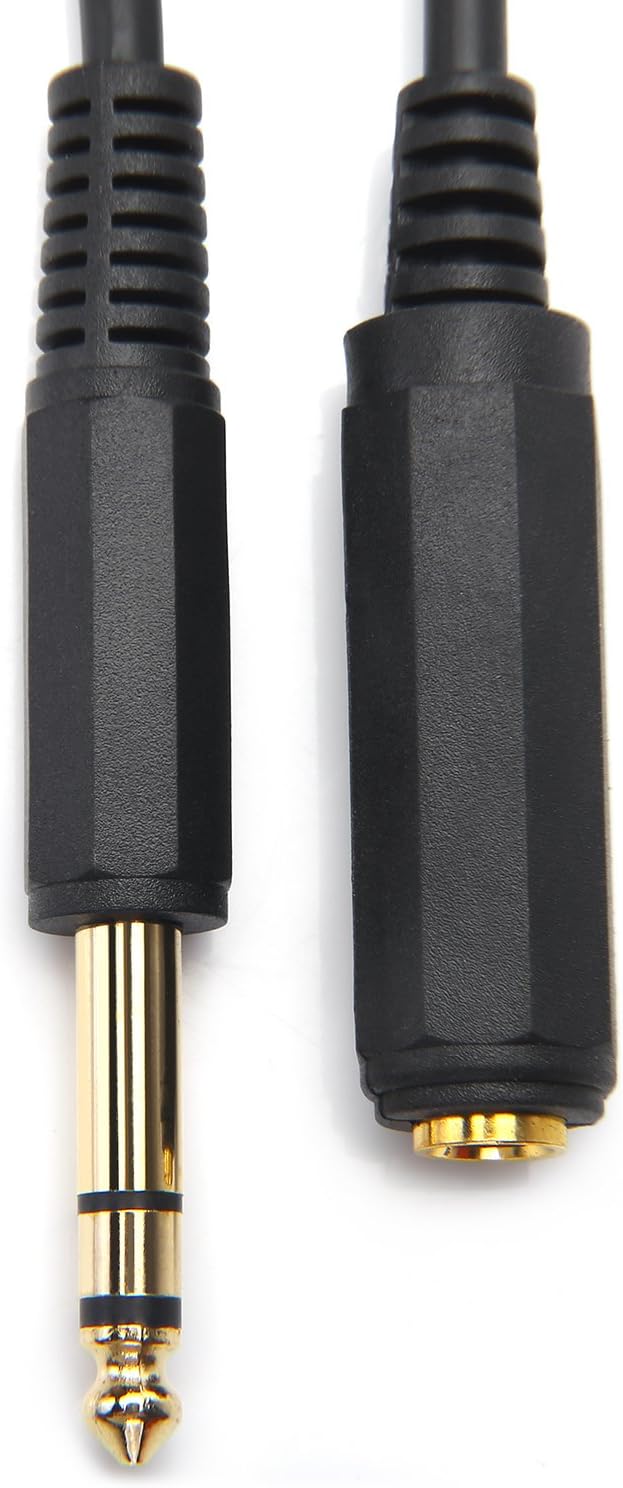 Disino 15FT 1/4 Inch Male to Female Stereo Extension Cable Gold Plated Quarter inch Headphone Extension Cable Cord