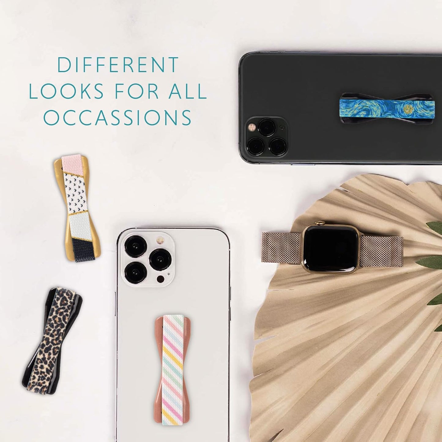 LOVEHANDLE Universal Phone Grip for Smartphones & Mini Tablets - Phone Holder for Hand - Wireless Charging Compatible - Made in The USA - Cotton Candy