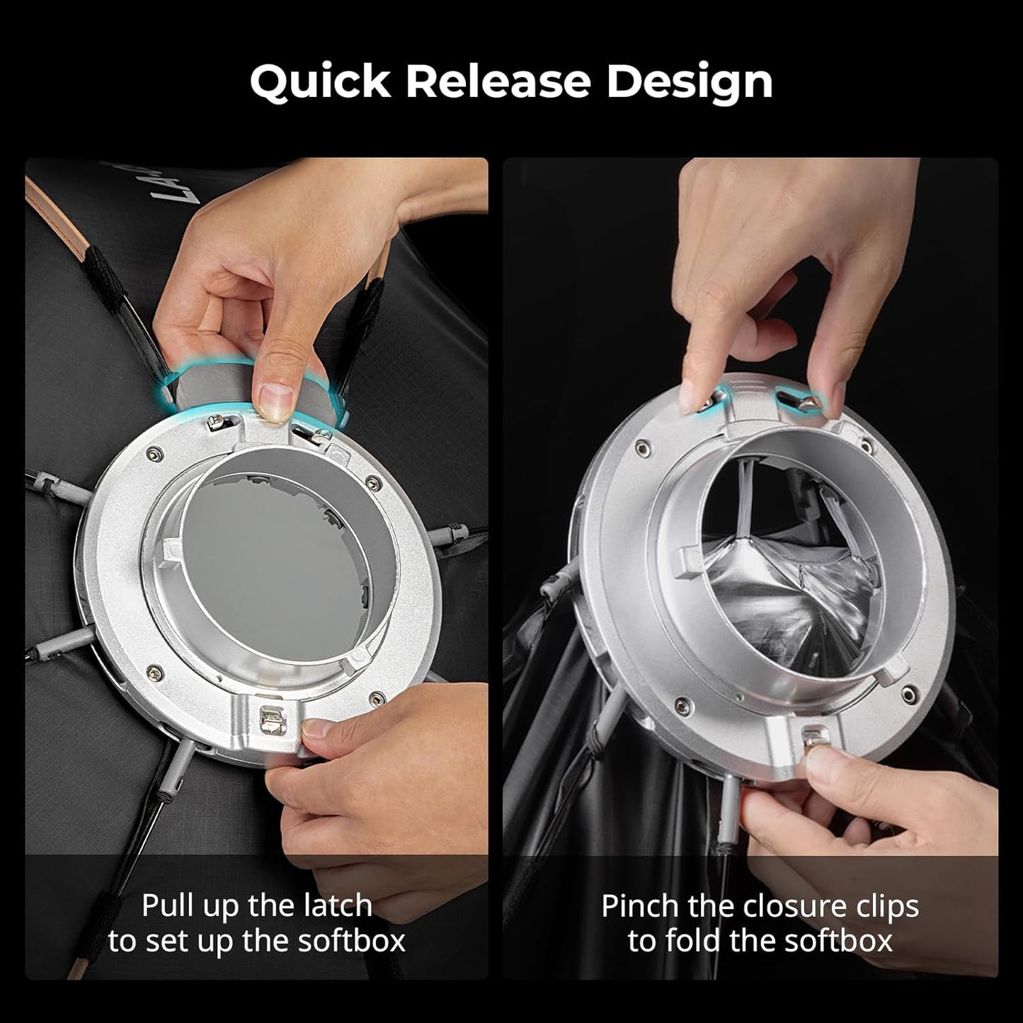 SmallRig 35"/90cm Softbox LA-O90 Quick Release Octagon Soft Box for Bowens Mount COB Lights for SMALLRIG for Neewer for Aputure for Godox