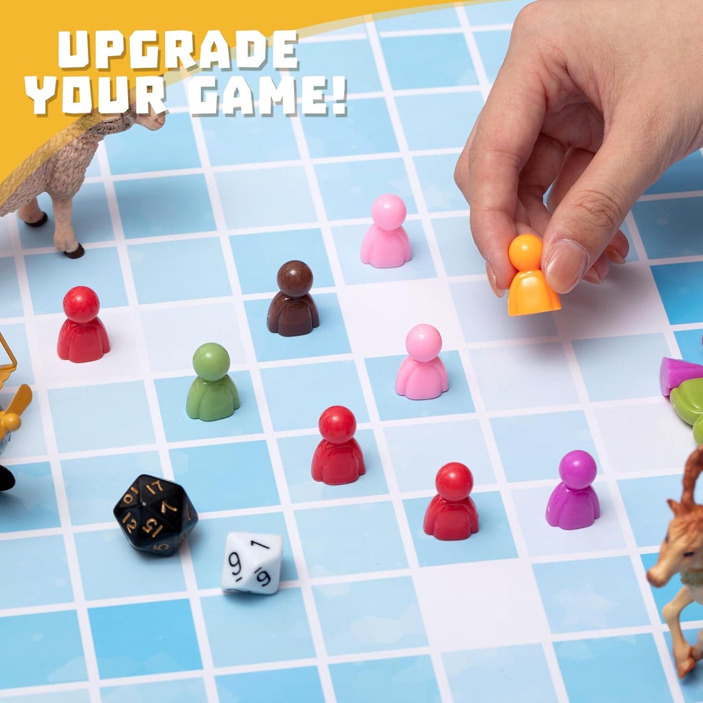 Liliful 200 Pcs Board Game Pieces Plastic Multi-Color Pawns Ideal Game Tokens for Tabletop Playing, Sorting, Counting, Replacement Pieces, 8 Colors