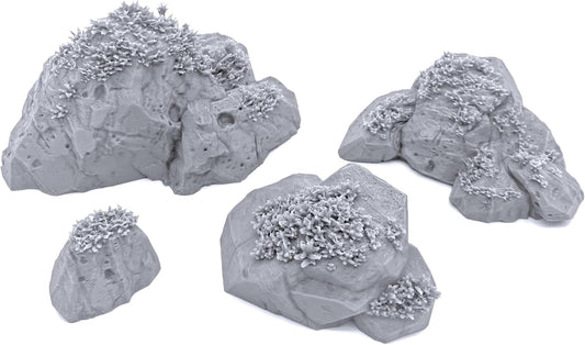 Swamp Scatter Rocks by Printable Scenery, 3D Printed Tabletop RPG Scenery and Wargame Terrain 28mm Miniatures