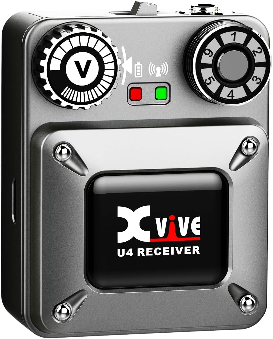 Xvive U4R Wireless in-Ear Monitor System Receiver for Studio, Band Rehearsal, Live Performance (U4R Only)