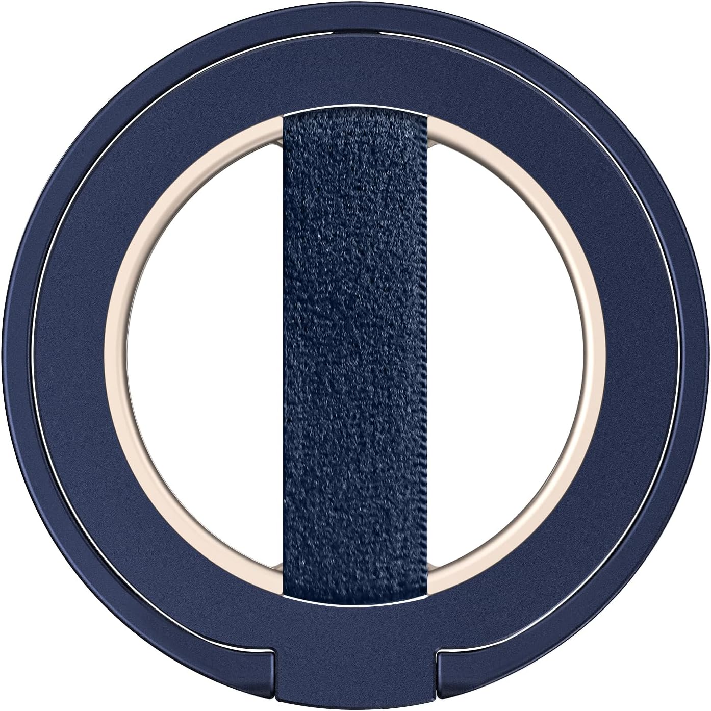 EWA MagOne Ultra Phone Grip Stand with Replaceable Elastic Finger Loop, Removable Magnetic Ring Holder Kickstand Loop, Double-Sided Magnetic Accessories for iPhone 16, 15, 14, 13 Pro/Max/Plus-Blue