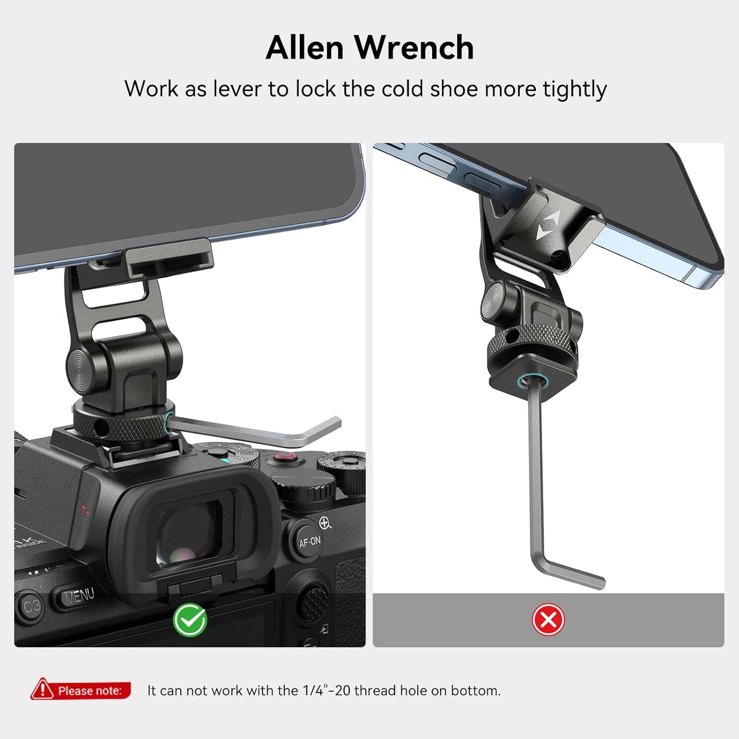 SmallRig Multifunctional Universal Cell Phone Mount Adapter, Phone Tripod Mount with Cold Shoe, Phone Holder for iPhone 16 15 14 13 12 11, Fits for Tripod Monopod Phone Cage Camera cage-3559