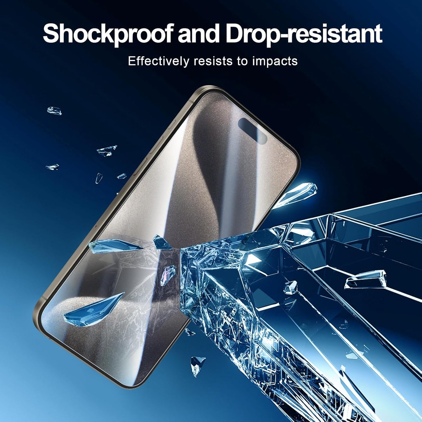 NEW'C 3 Pack Designed for iPhone 15 Pro Max Screen Protector (6.7 inches),Enhanced Tempered Glass Protection with easy installation tool included,Ultra Resistant