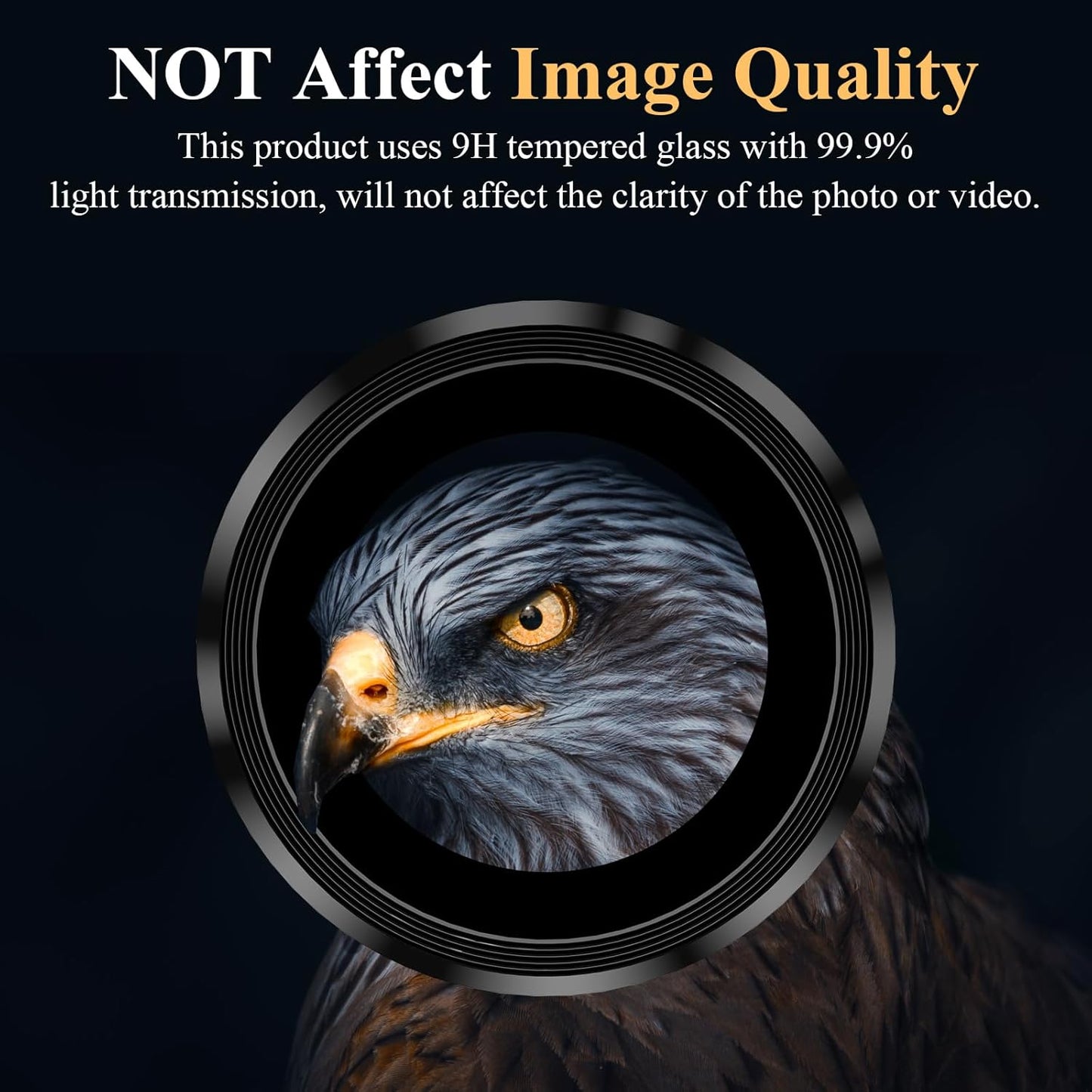 YWXTW Camera Lens Protector for Samsung Galaxy S24 / S23 / S23 Plus, [NOT for S24 Plus] 9H Tempered Glass Metal Individual Ring Camera Screen Protector for S24 Accessories (Black)