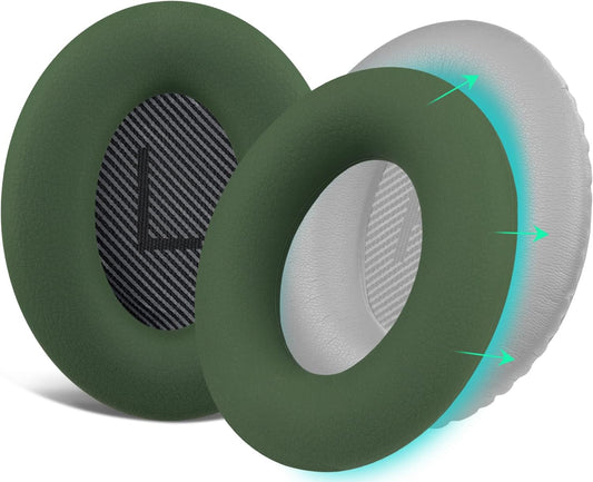 SOULWIT Silicone Ear Pads Cover Protector for Bose QuietComfort QC15 QC25 QC2 QC35 QC45/Ae2 Ae2i Ae2w/SoundTrue & SoundLink AE Headphones Cushions, Sweatproof, Easily Washable - Cypress Green
