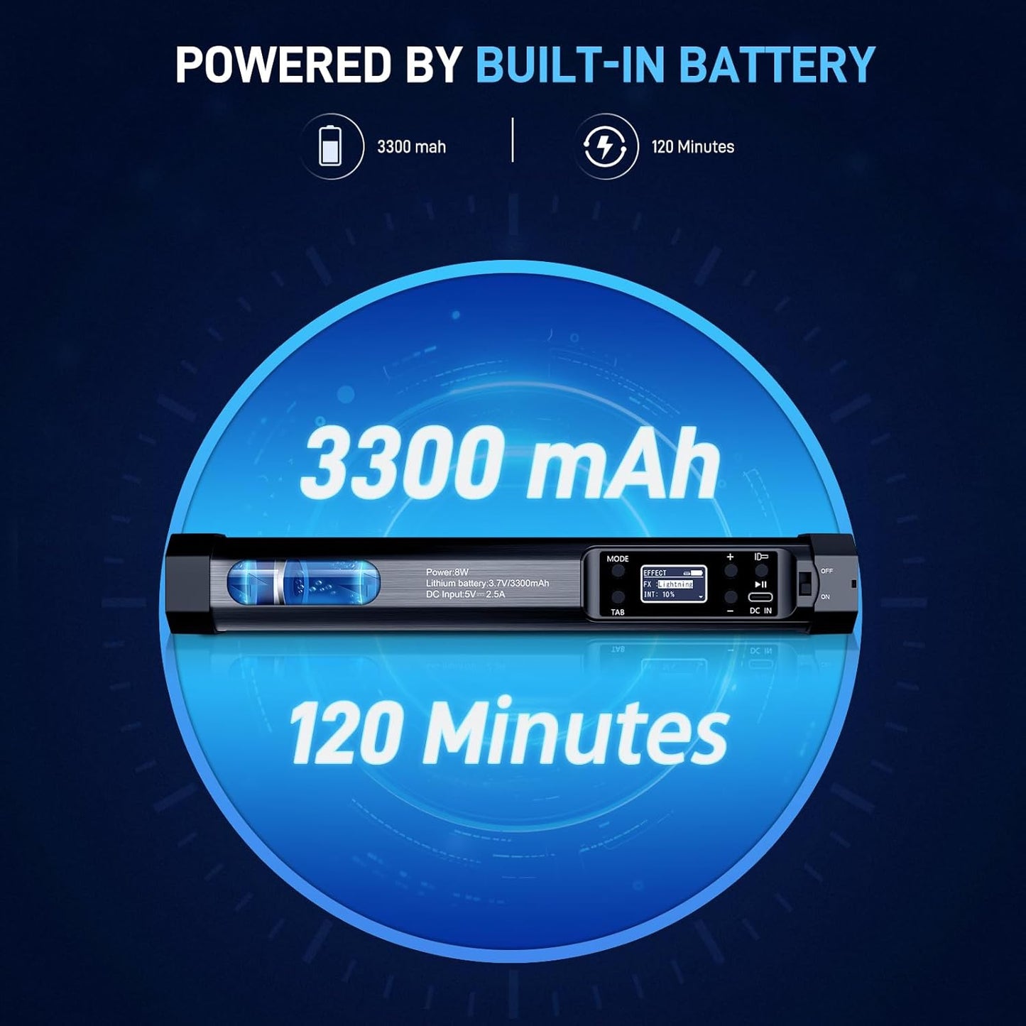 GVM RGB Tube Light with Spotlight, Magnetic Handheld Photography Light, Full-Color LED Stick Light 2000K-10000K CRI97+ Video Light with 3300mAh Built-in Battery, 6 Pixel Effects 12 Lighting Scenes