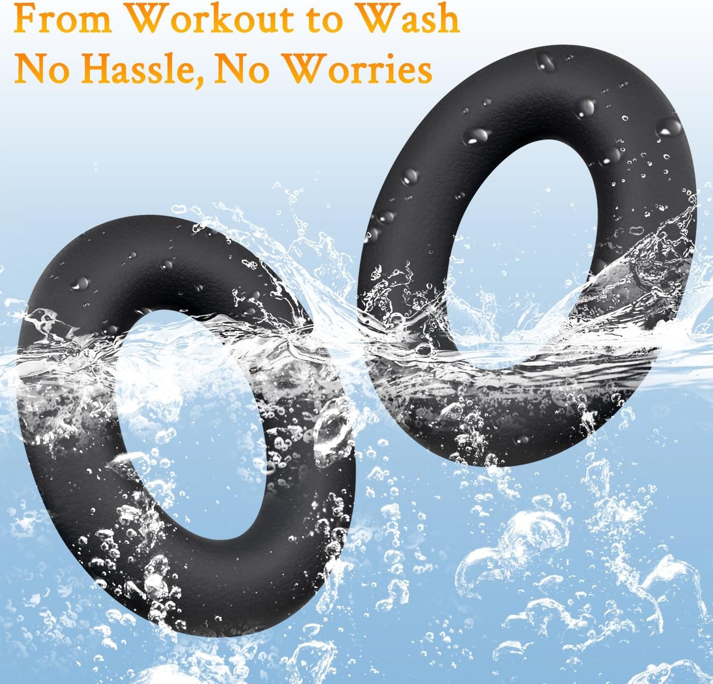 SOULWIT Silicone Ear Pads Cover Protector for Bose QuietComfort QC15 QC25 QC2 QC35 QC45/Ae2 Ae2i Ae2w/SoundTrue & SoundLink AE Headphones Cushions, Sweatproof, Easily Washable - Black