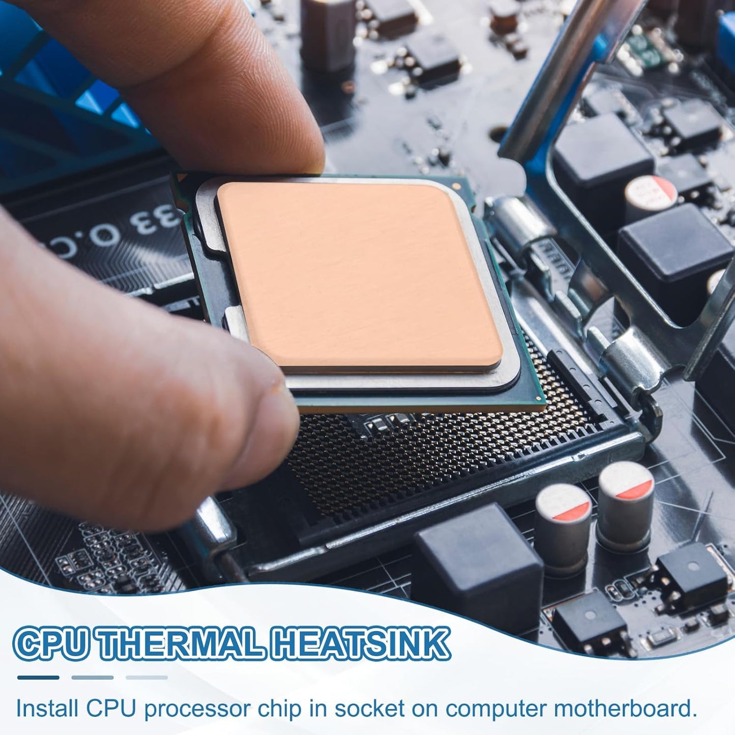 PATIKIL Copper Heatsink Pad Shims, 24 Pcs 15x15x2mm Copper Pad Shim IC Chipset GPU CPU Thermal Heatsink for Cooling Laptop Desktop Computer