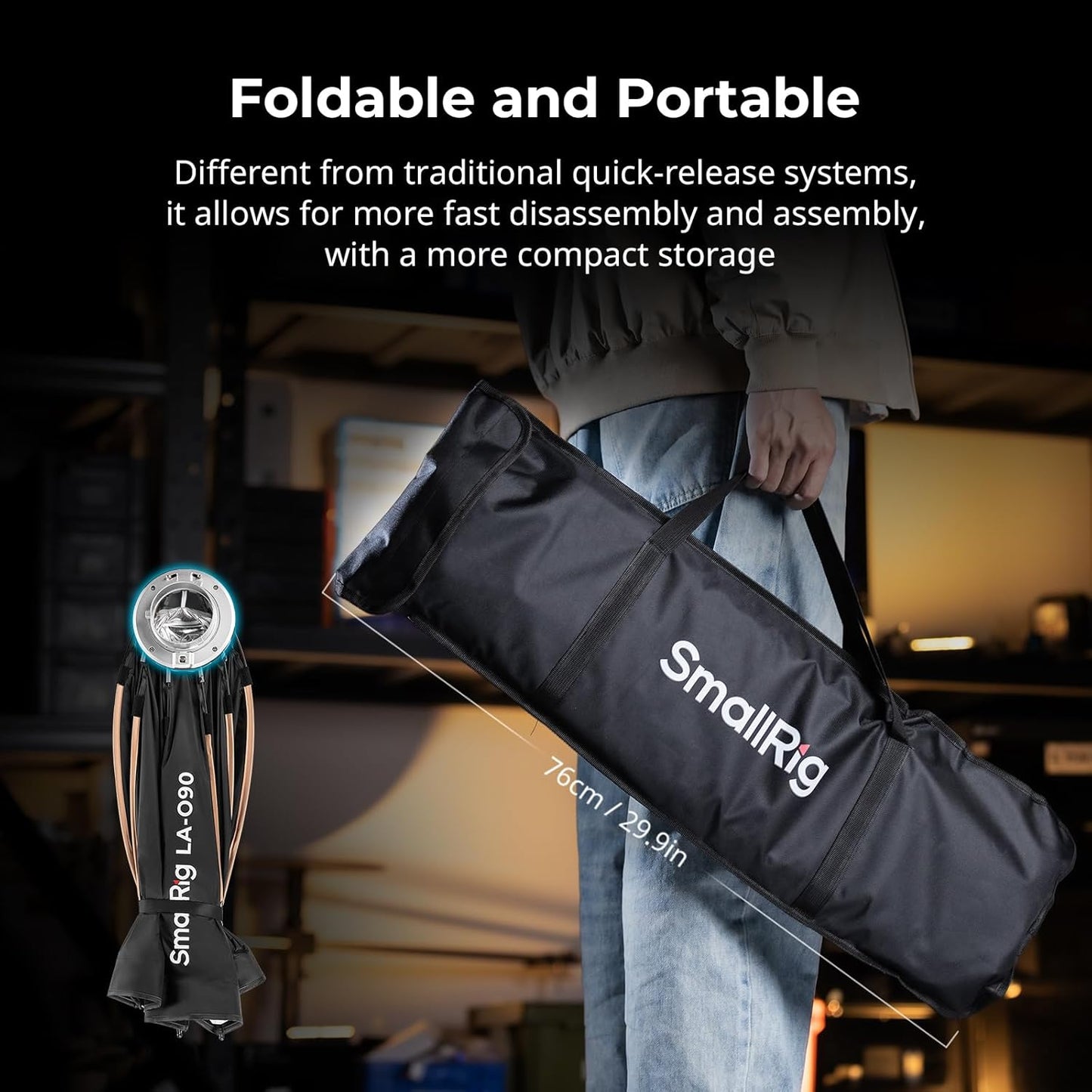 SmallRig 35"/90cm Softbox LA-O90 Quick Release Octagon Soft Box for Bowens Mount COB Lights for SMALLRIG for Neewer for Aputure for Godox