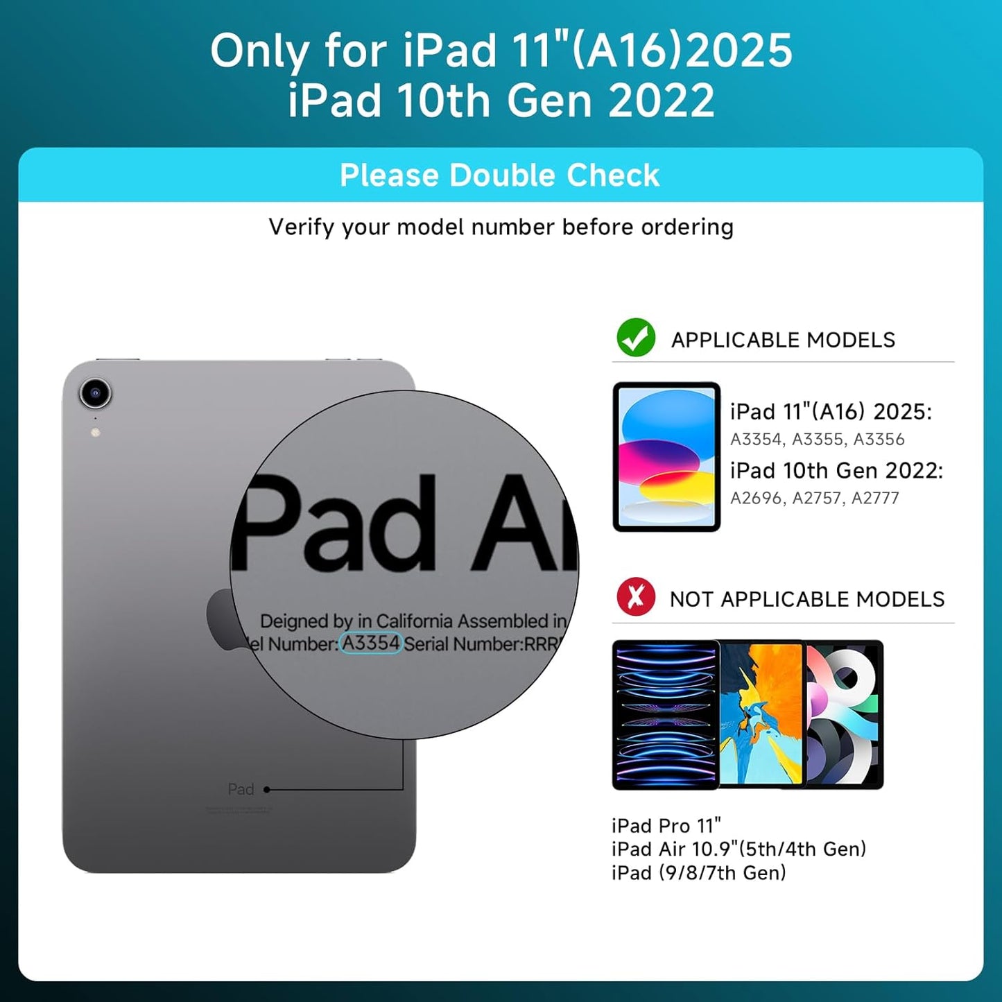 Transparent Case with Keyboard for iPad 11th Gen 11-in.(A16, 2025) & 2022 iPad 10th Gen 10.9-in,7-Color Backlit,Wireless Keyboard, 360°Rotating,with trackpad,Pencil Holder,with Shortcuts,Blue