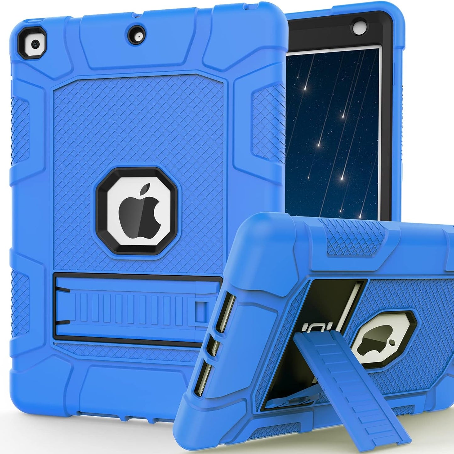 Rantice iPad 9th Generation Case, iPad 8th Generation Case, iPad 7th Generation Case, Hybrid Shockproof Rugged Drop Protection Cover with Kickstand for iPad 10.2'' (Blue+Black)