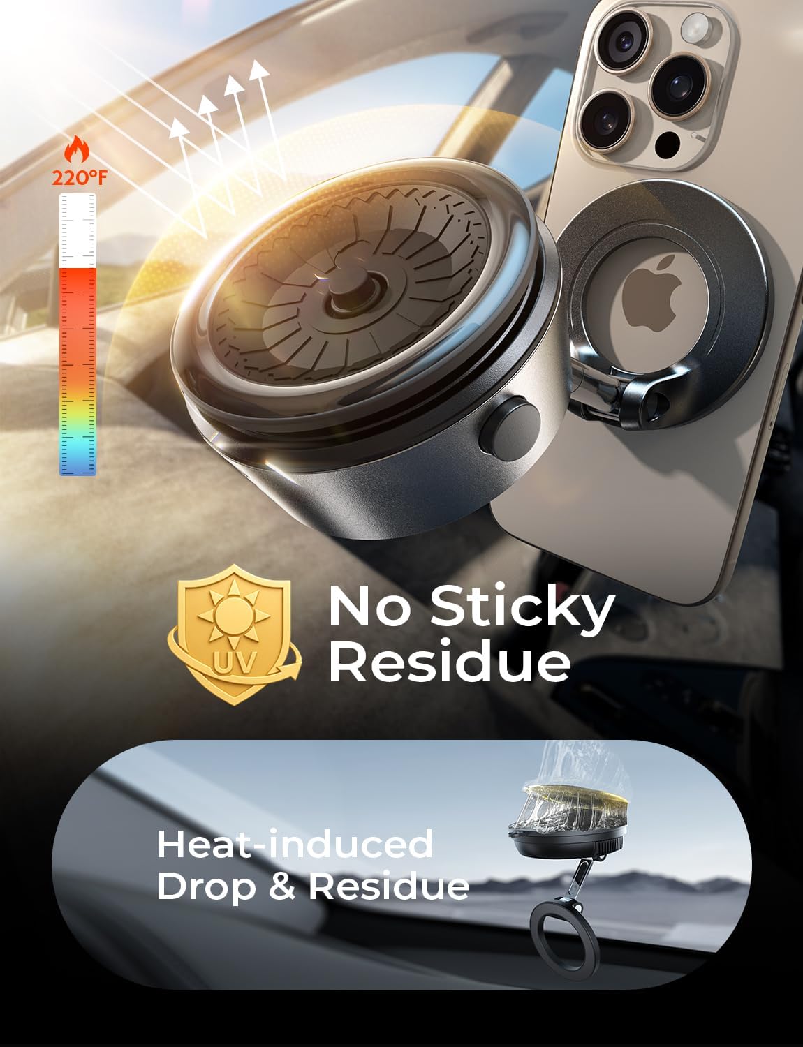 LISEN Electric Retractable Car Phone Mount, Content Creator MagSafe Suction Cup Phone Mount Vacuum Magnetic Phone Holder fit Vlogging Video Recording Windshield for 17 iPhone 16e 16 15 14 13 12