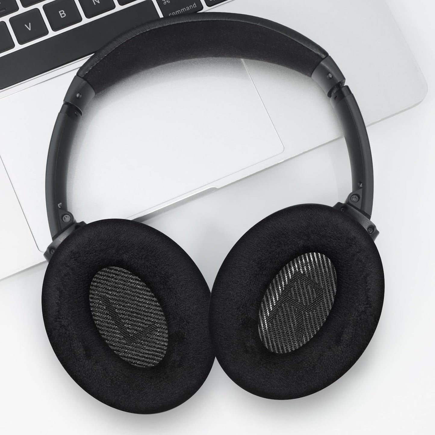 Soft Velour Ear Pads, Replacement Ear Pads for Bose Quiet Comfort QC35 Headphones, with Softer Memory Foam and Durability, with Good Audio Quality