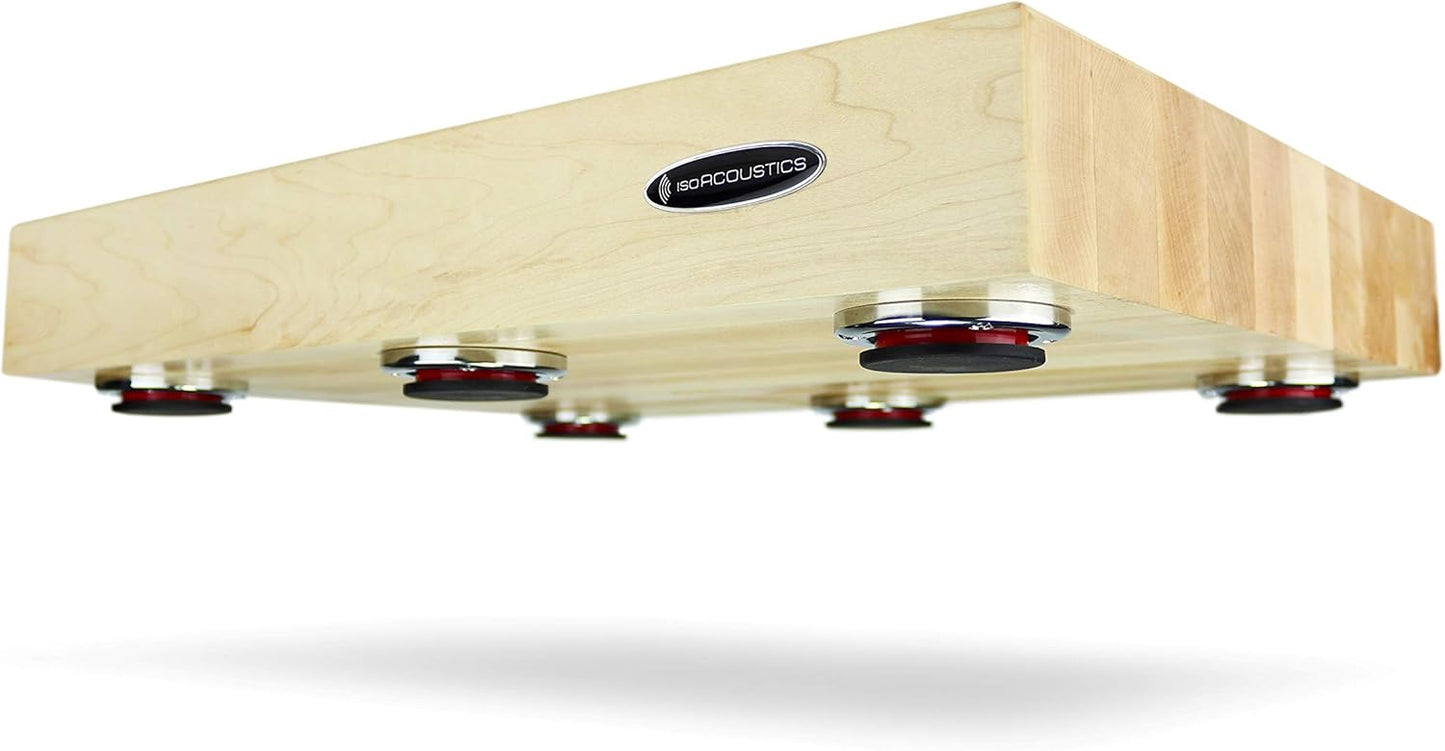 IsoAcoustics Delos Turntable Isolation Butcher Block Series: 2216M2 (22"W x 16"D x 3"H) Maple