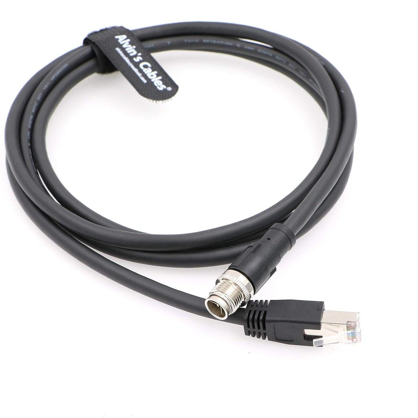 Alvin's Cables Ethernet Cable in-Sight 8200 and 8400 Series CCB-84901-2001-02 M12 X-Coded to RJ45 Industrial Camera Shielded Cord IP67 Waterproof 6.5ft/2M