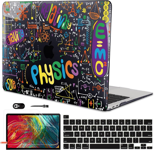 Case Compatible with MacBook Pro 13 inch M2 M1 2022 2021-2016 A2338 A2289 A2251 A2159 A1989 A1706,Pattern Plastic Hard Shell Keyboard Cover Screen Film Webcam Cover, Physical Chemistry