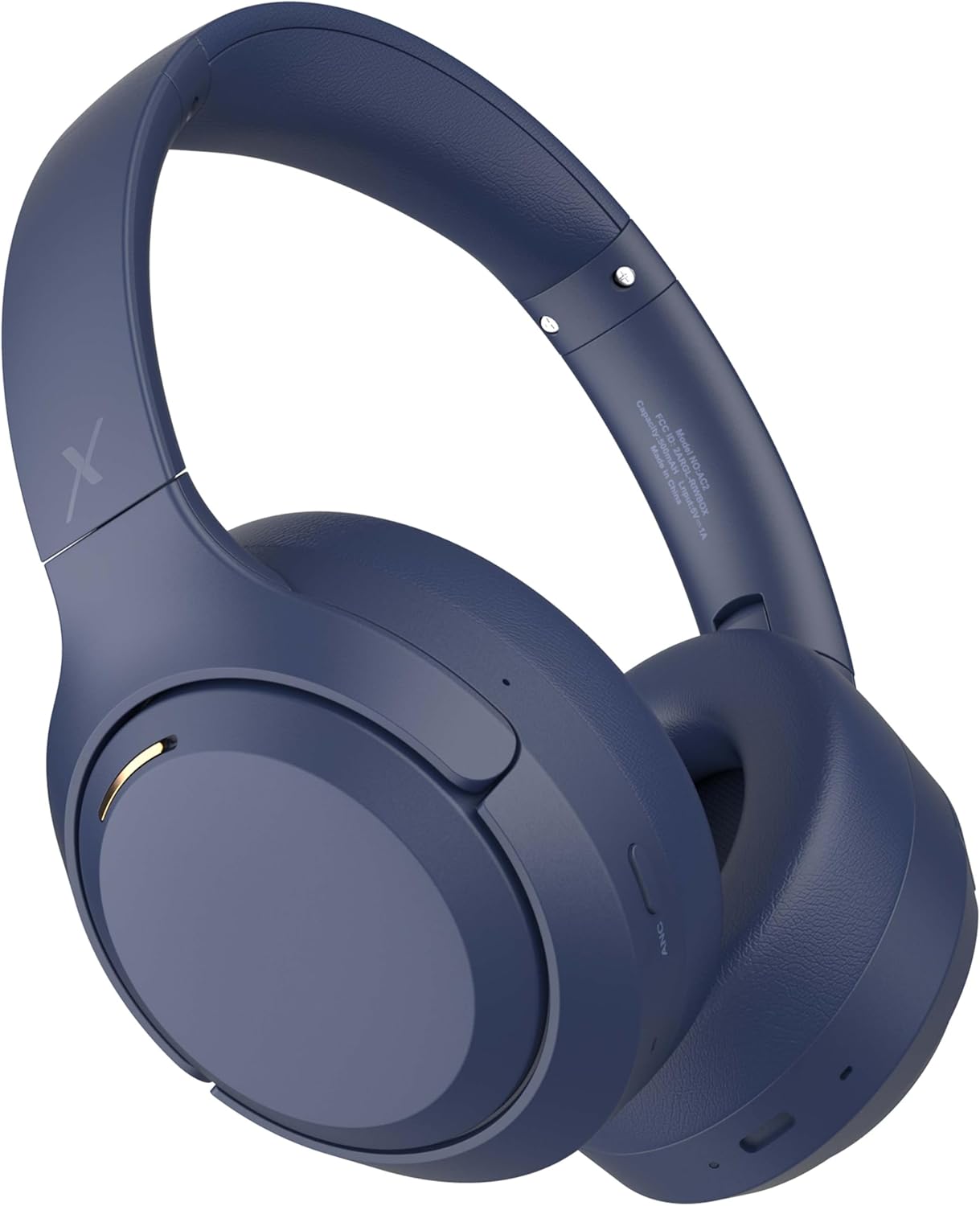 Riwbox Hybrid Active Noise Cancelling Headphones, Wireless Over Ear Bluetooth Headset, 60H Playtime, High-Fidelity, Foldable, Comfort&Immersion for Work/Commuting (Blue)
