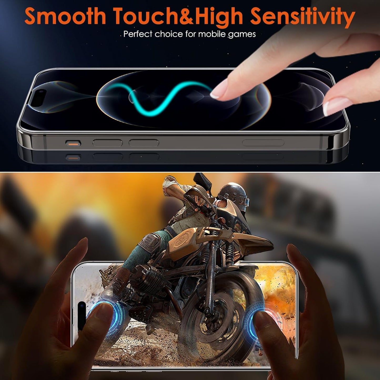 Screen Protector [3 Pack Soft Hydrogel Film for iPhone 15 Pro/15, Upgraded Non-breakable Flexible TPU]