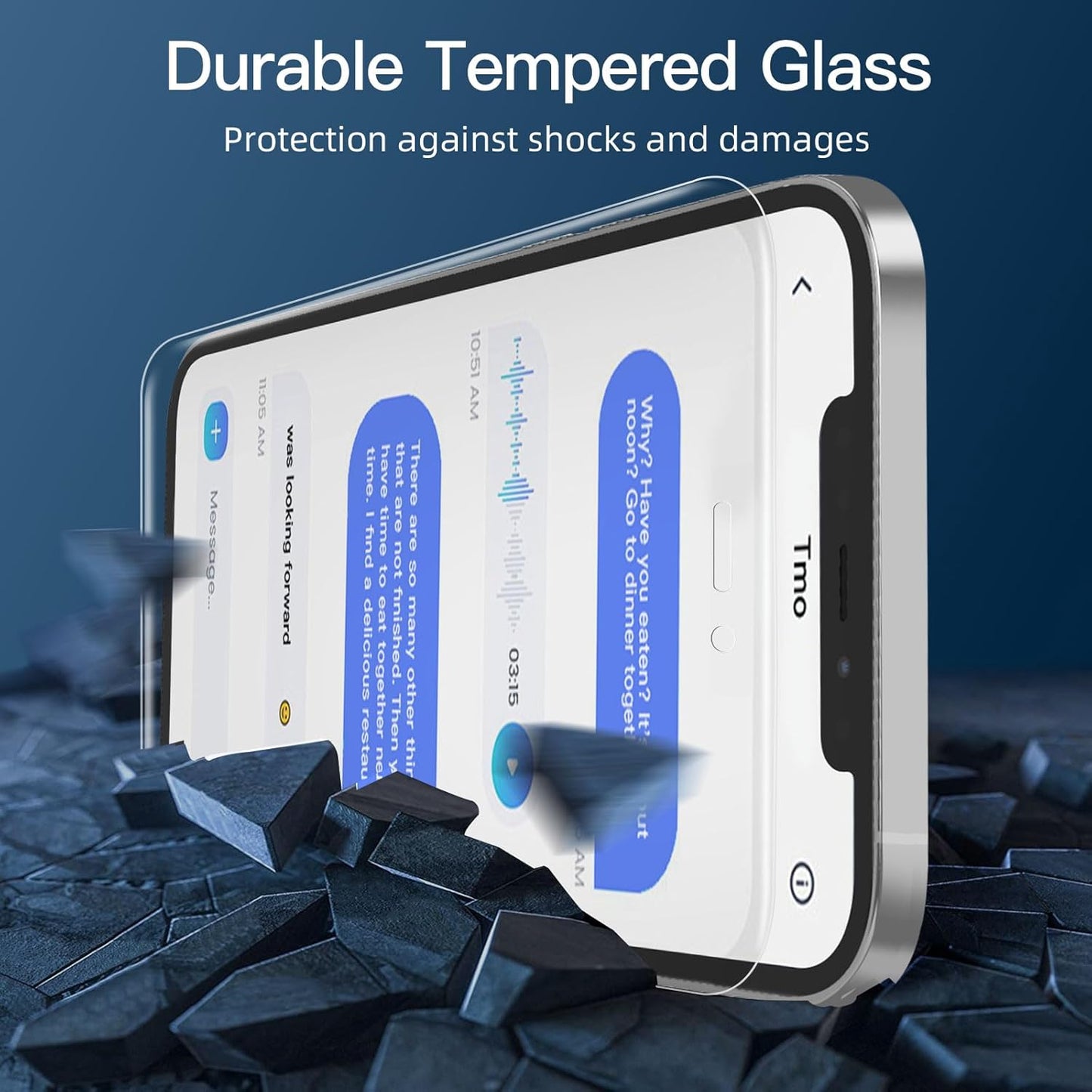 NEW'C 3 Pack Privacy for iPhone 12 Pro Max Screen Protector (6.7"), Enhanced 28-Degree Privacy Angle, Ultra Durable 9H Hardness, Bubble-Free