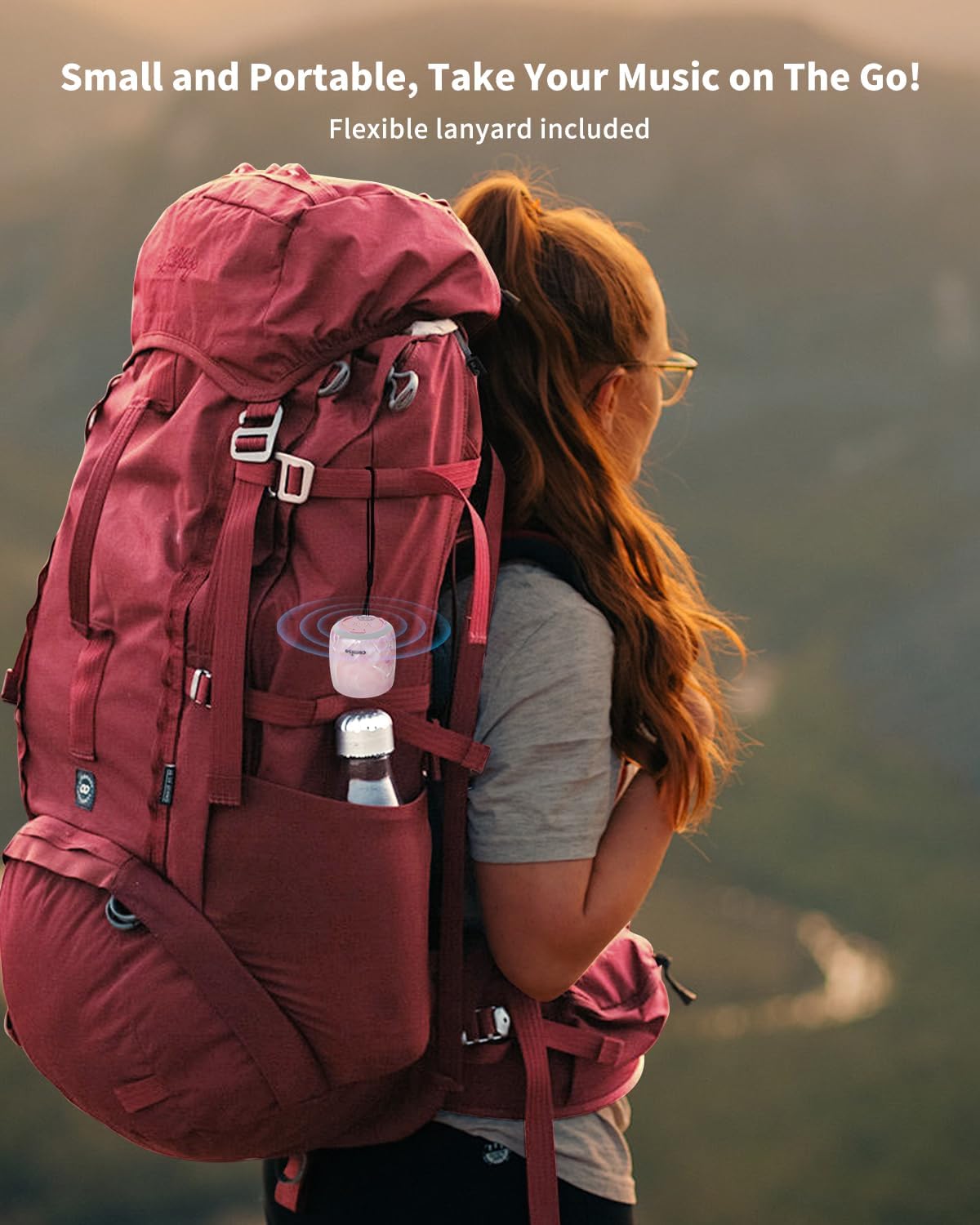 comiso Small Speaker, IPX7 Waterproof Bluetooth Speaker with Stereo Sound and Robust Bass, Mini Speakers with Hands-Free Call, Portable Speakers for Shower, Indoor & Outdoor, Gift for Men, Women