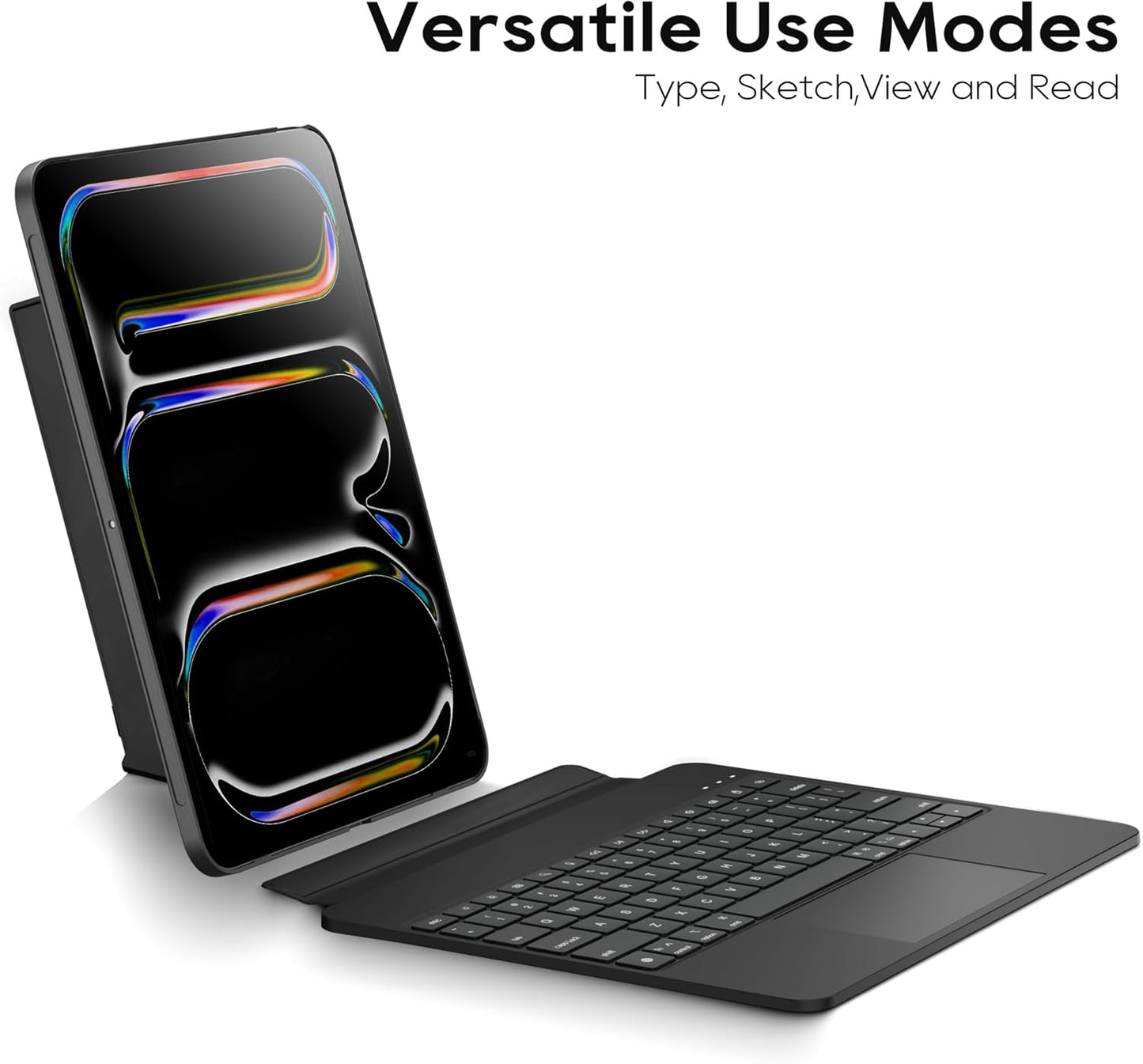 Detachable Keyboard Case for Apple 2025 iPad Air 13-inch (M3-M2) and iPad Pro 12.9-inch (6th-3rd Gen): Wireless Backlit Keyboard with Trackpad, Magnetic Protective Cover