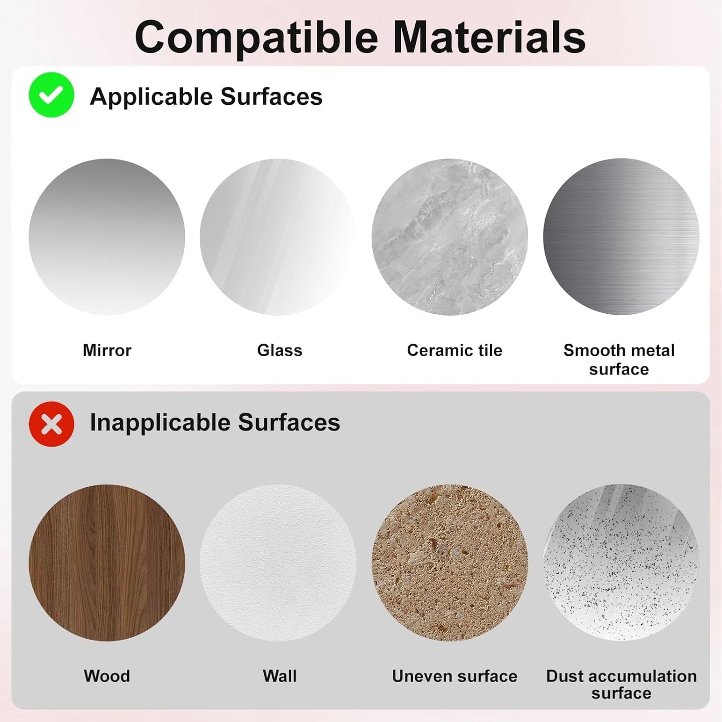 1 Pack Silicone Suction Cup Phone Case Mount Double Sided, Phone Accessories Hands-Free Strong Grip Holder for Selfies and Videos, Silicon Phone Stand Sticky for iPhone and Android Pink