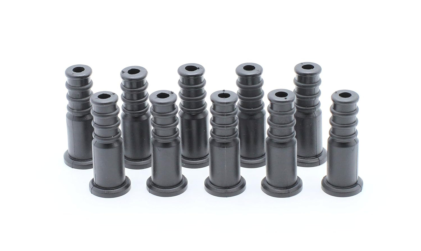 THE CIMPLE CO Coaxial Cable Weather Boot - RG6 Connectors RG59 Ends Coaxial Boots - Weatherproof (Black) - Pack of 10