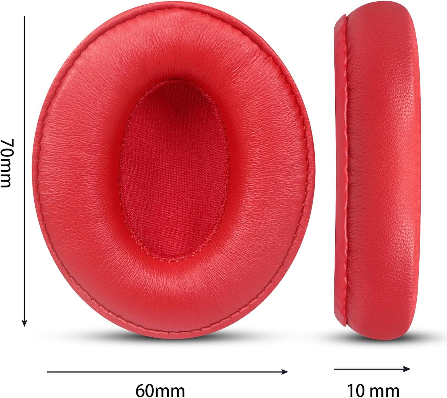 Replacement Ear Pads for Headphones - Compatible with SENNHEISER Momentum On-Ear 1（OE1 & OE2） HD1 | Extra Durable Ear Cushions Soft Memory Foam for Comfort - Red Lambskin
