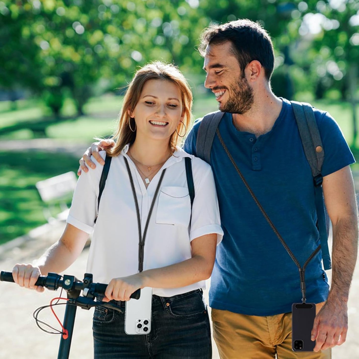 3 Pack Phone Lanyard,1×Phone crossbody strap,1×Phone Neck Strap,1×Wrist Strap,3×Tether Tabs,Universal Cell Phone Multifuctional Patch Polyester Lanyards(Black)