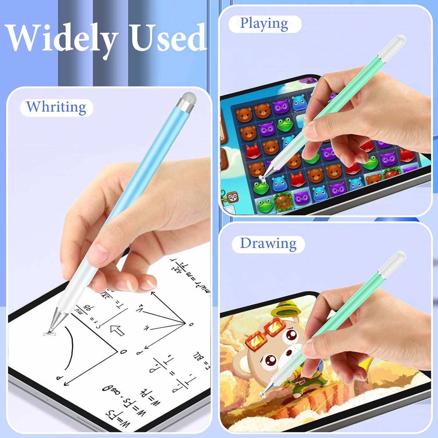 Stylus Pens for Touch Screens, 2 in 1 Magnetic Disc Stylus Pen for iPad with Magnetic Cap, Tablet iPad Pencil Compatible with iPhone/Pad/Android/Microsoft/Surface All Capacitive Touch Screens