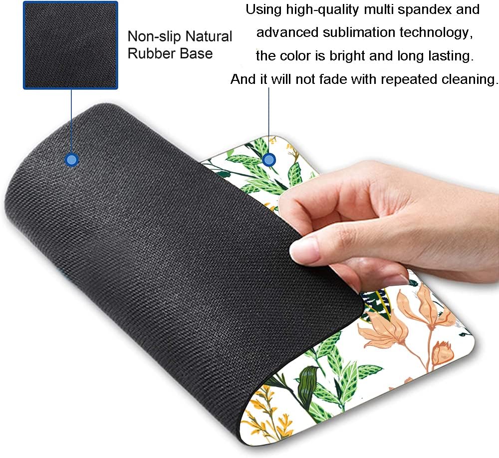 Mouse Pad, Beautiful Floral Mouse Pad, Personalized Waterproof Mousepad Rectangle Customized Mouse Pads with Designs Non-Slip Rubber Smooth MousePads for Computer Laptop