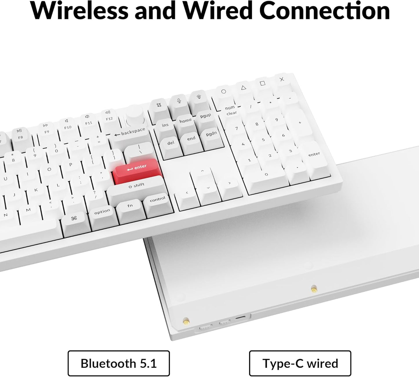 Keychron Q6 Pro Full Aluminum RGB Wireless/Wired Custom Mechanical Keyboard for Mac Windows Linux, Full-Size QMK/VIA Programmable Knob KSA Double-Shot PBT Keycaps Hot-Swappable K Pro Red Switch-White