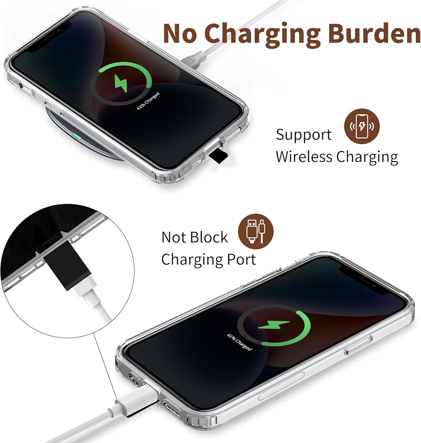 CACOE Phone Lanyard 2 Pcs-2 Pcs Adjustable Neck Strap, 4 Pcs Patches, Universal Crossbody Multifuctional Cell Phone Lanyards Compatible with Most Smartphones(Black+Dark Brown)