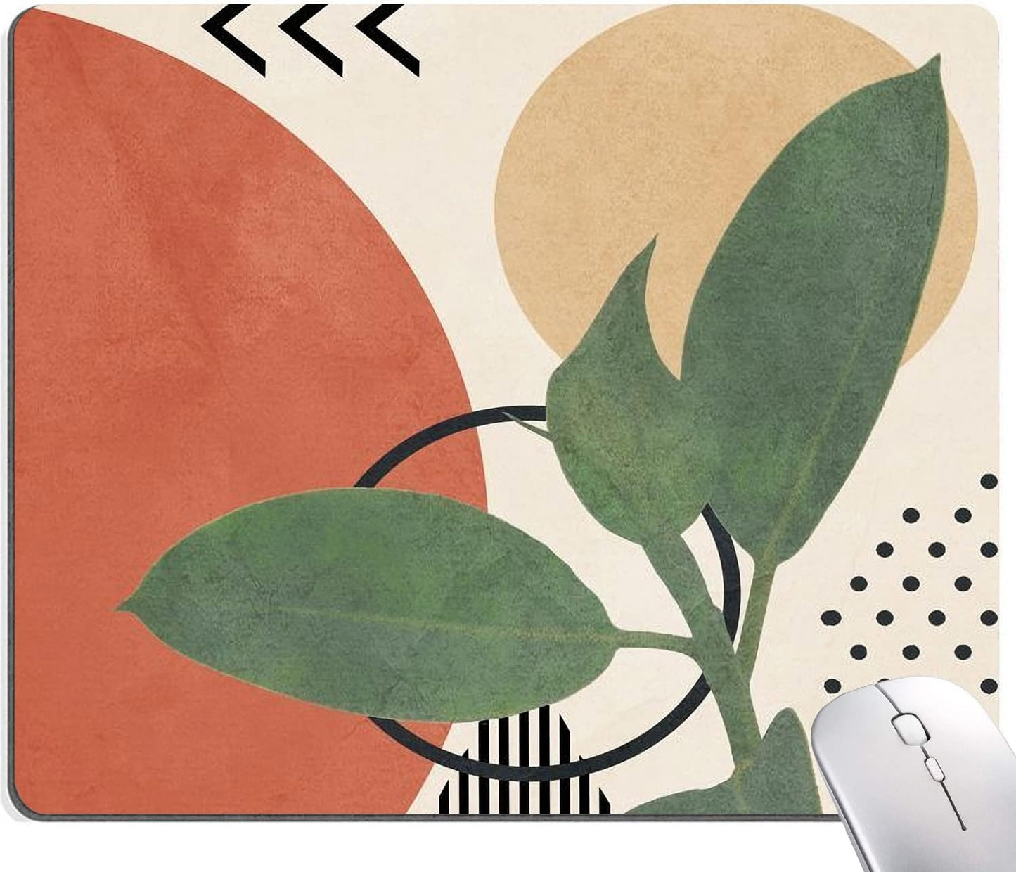 Modern Abstract Mouse Mat Square Waterproof Non-Slip Rubber Base MousePads for Office Laptop, 9.5"x7.9"x0.12" Inch