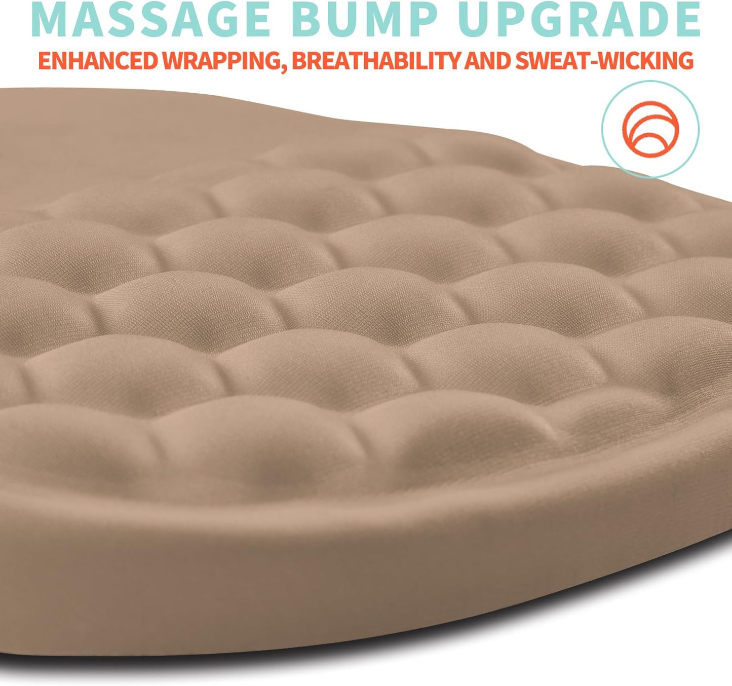 Ergonomic Mouse Pad Wrist Support with Memory Foam Massage Bulge, Carpal Tunnel Pain Relief Mousepad Wrist Rest for Mouse(12x8 inch, Sand Color)