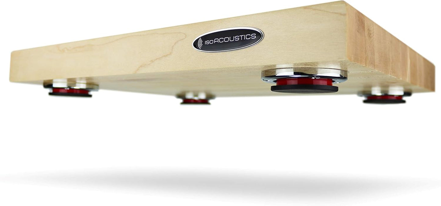 IsoAcoustics Delos Turntable Isolation Butcher Block Series: 1815M1 (18" W x 15" D x 1.75" H) Maple