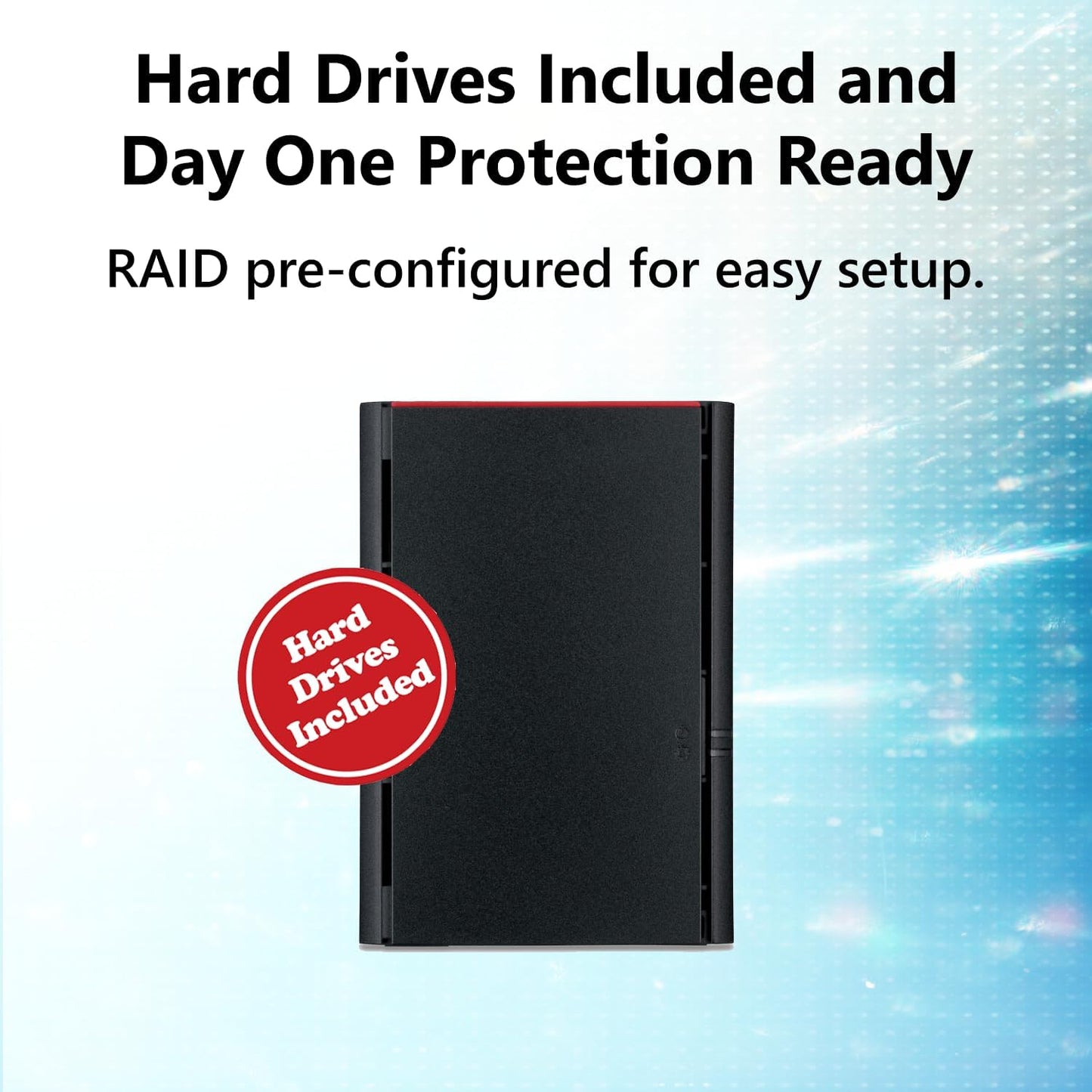 BUFFALO LinkStation 220 4TB 2-Bay NAS Network Attached Storage with HDD Hard Drives Included NAS Storage That Works as Home Cloud or Network Storage Device for Home
