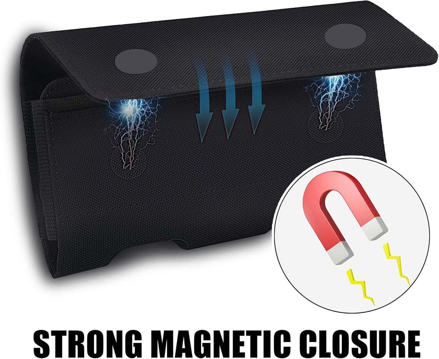 for iPhone 17 Pro Max Holster, BECPLT Nylon Holster Pouch Belt Clip Case and Loops Holder Cover for iPhone Air 16/15/14/13/12/11 Pro Max Galaxy S25 Plus S24+ Black