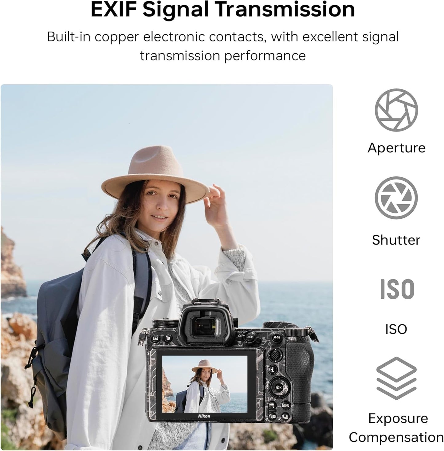 VILTROX E-Z Lens Adapter, E-Mount Lens to Z-Mount Camera Auto Focus Lens Adapter Compatible with Sony E-Mount Lens to Mirrorless Nikon Z-Mount Cameras Z5 Z50 Z6 Z6II Z7 Z7II Zfc